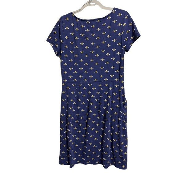 Boden 8P Phoebe Bee Print Jersey Dress Harbour Blue Honey Bee - Picture 5 of 7